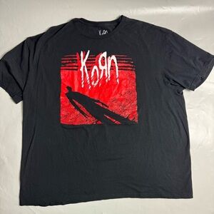 Korn Shirt Mens Black Short Sleeve Shadow Man SZ 2XL